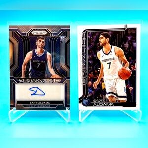 🔥Santi Aldama Lot! 🔥Silver Penmanship Autograph RC ✍️ + Flagship Insert! 🤩